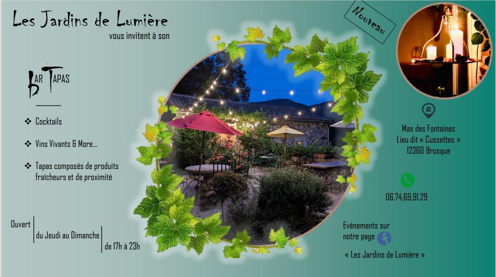 Les Jardins De Lumiere Bed and Breakfast Brusque Exteriör bild
